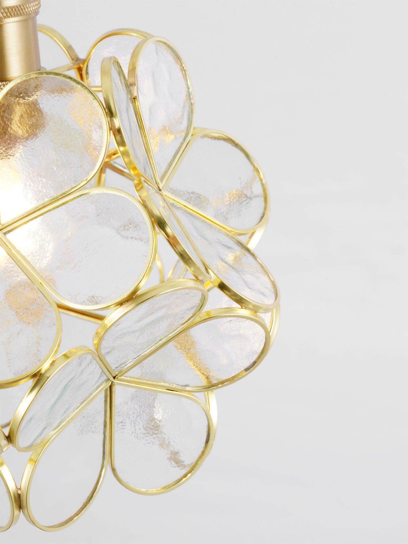 Glass Petal Pendant Light