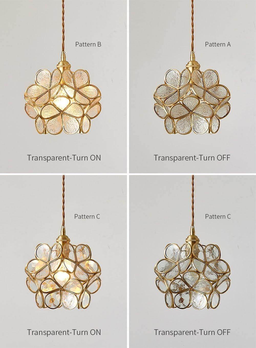 Glass Petal Pendant Light
