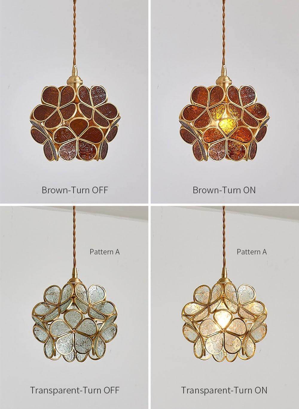 Glass Petal Pendant Light