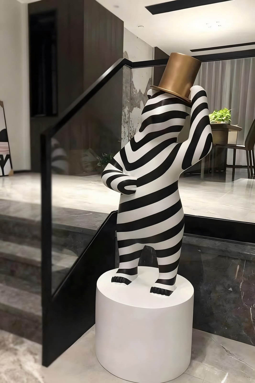 Striped Bear Sculptural