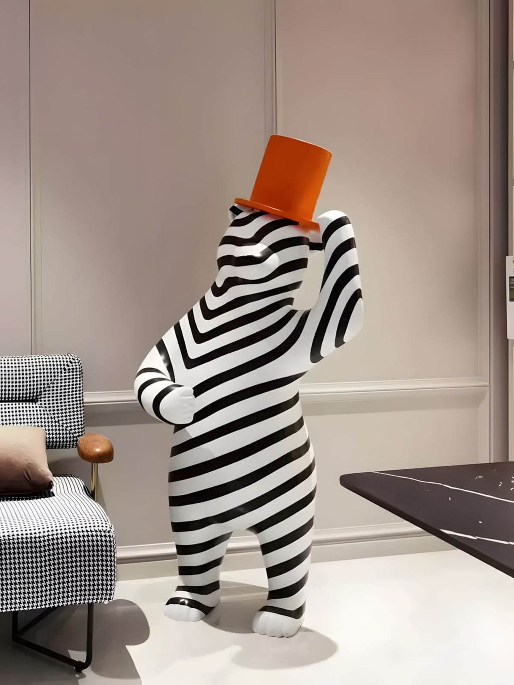 Striped Bear Sculptural
