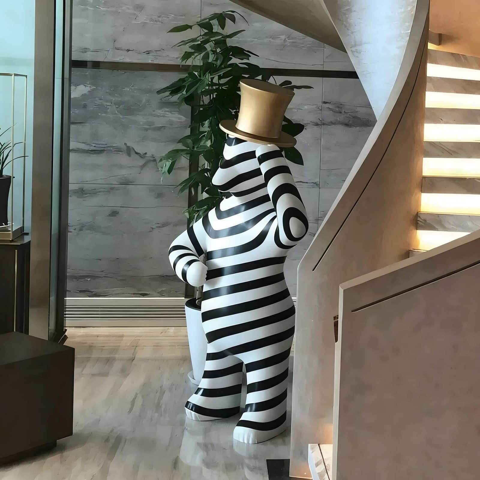 Striped Bear Sculptural