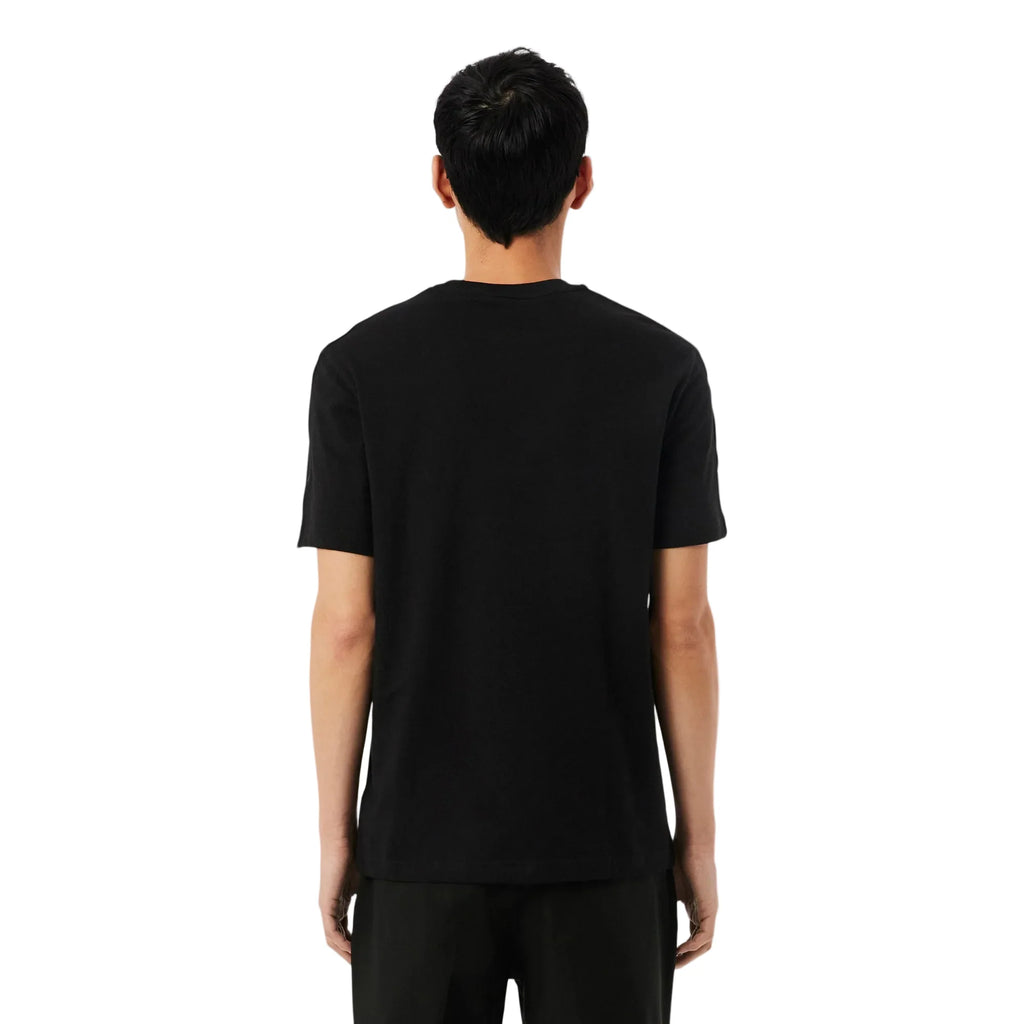 Lacoste Branded Stripe Band Tee - Black