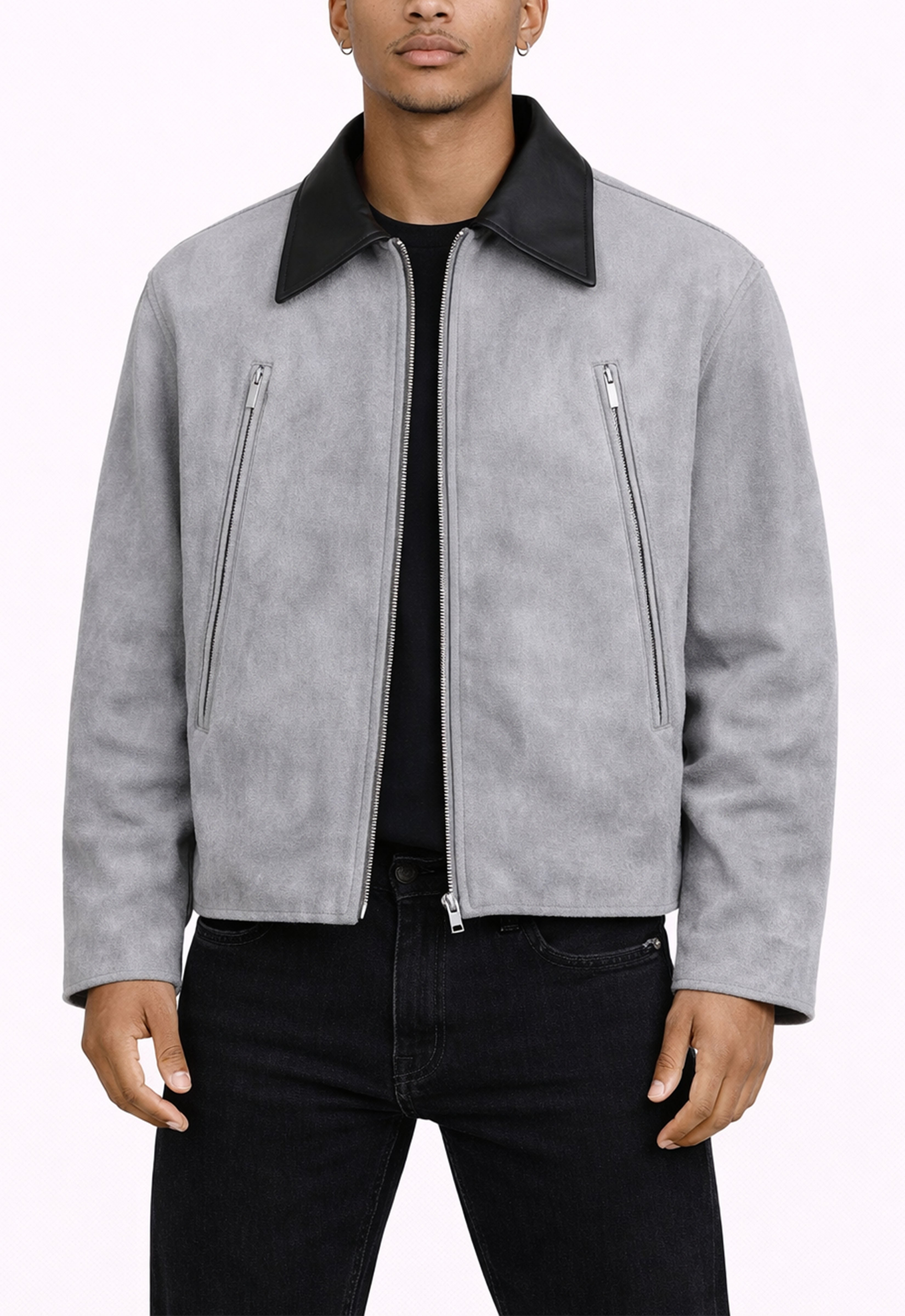 GREY SUEDE WORK JACKET