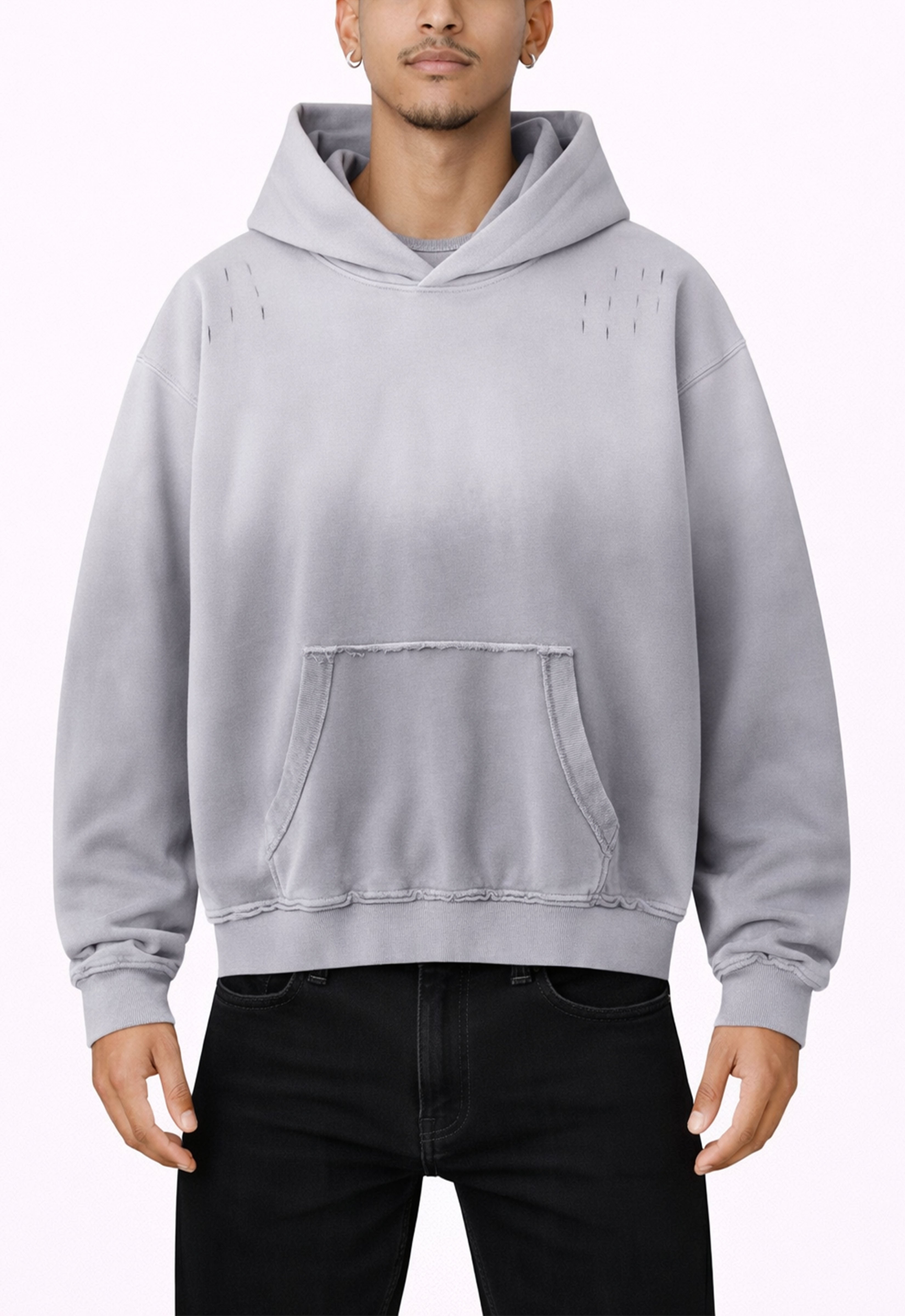 GREY SUNFADE HOODIE