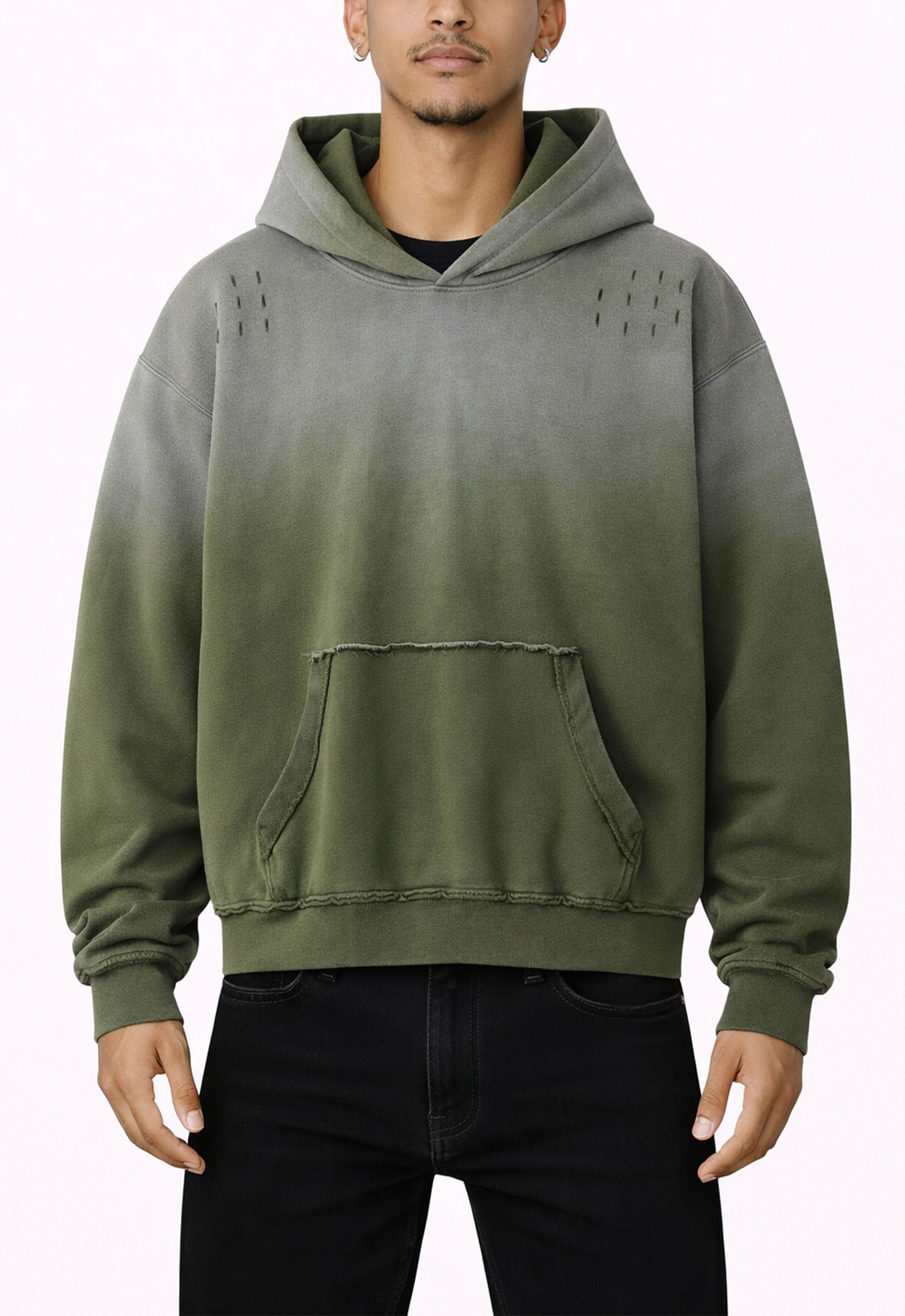 OLIVE SUNFADE HOODIE