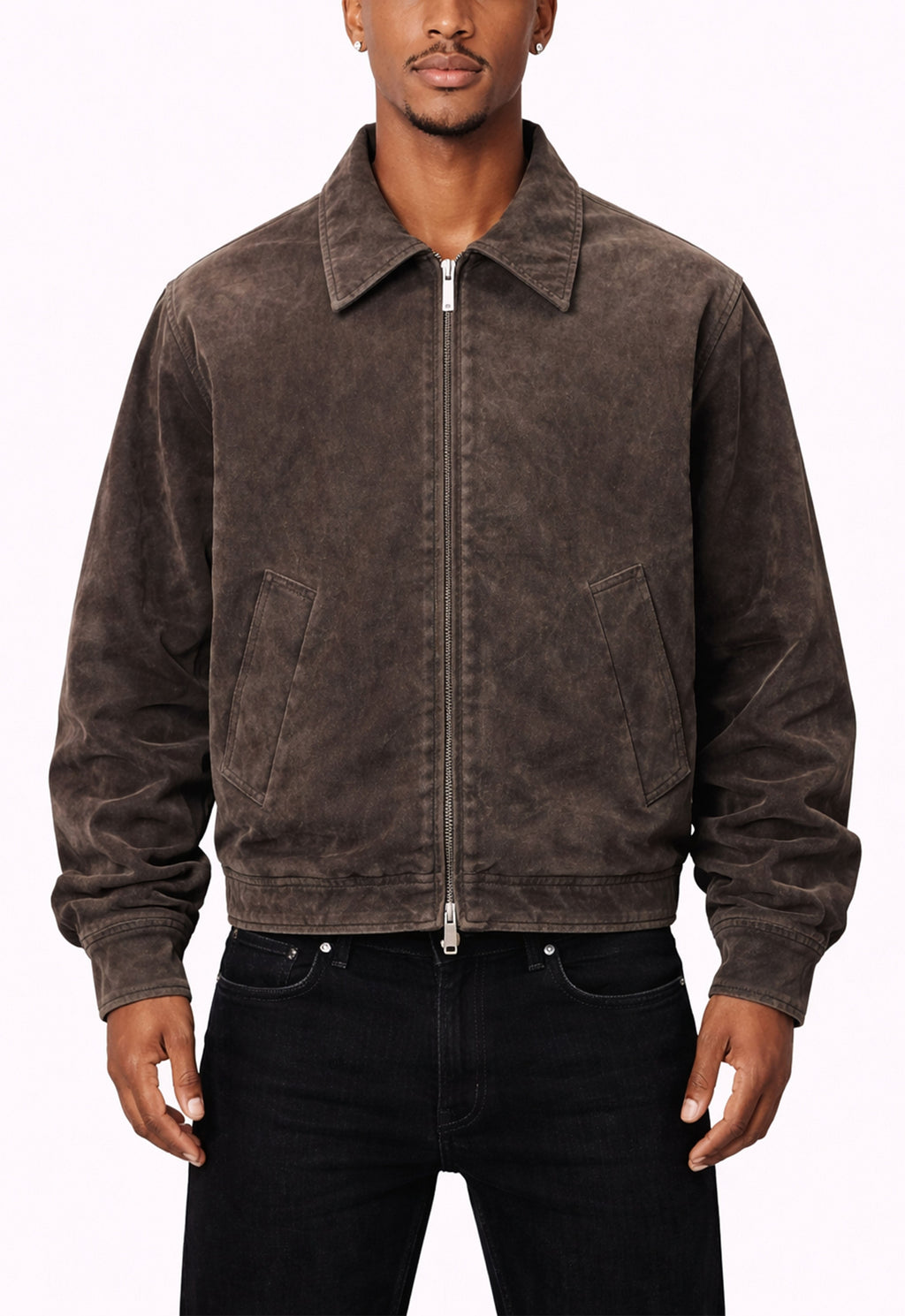 BROWN SUEDE WORK JACKET