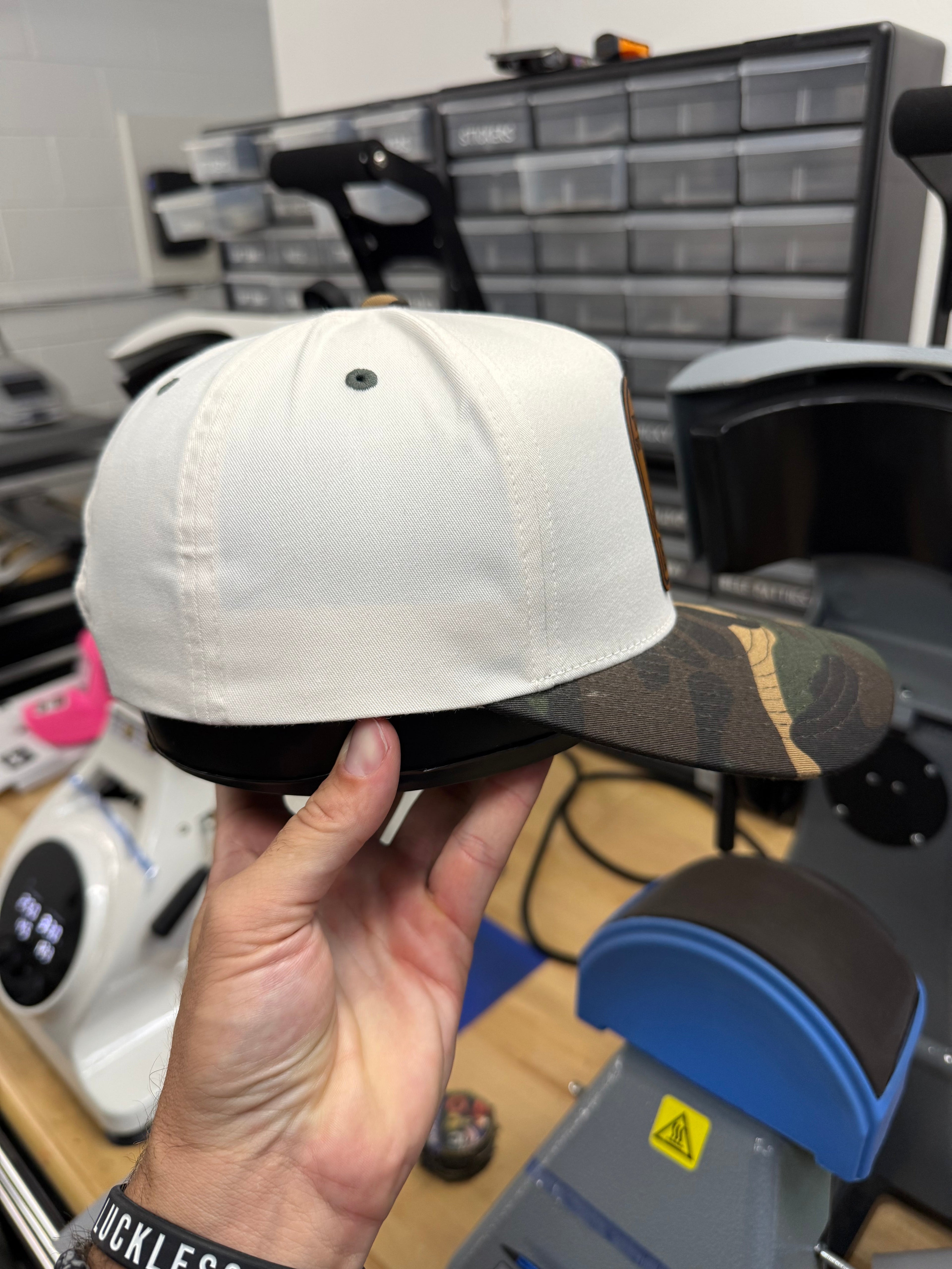 Taxidermist | Camo Leather Patch Snapback
