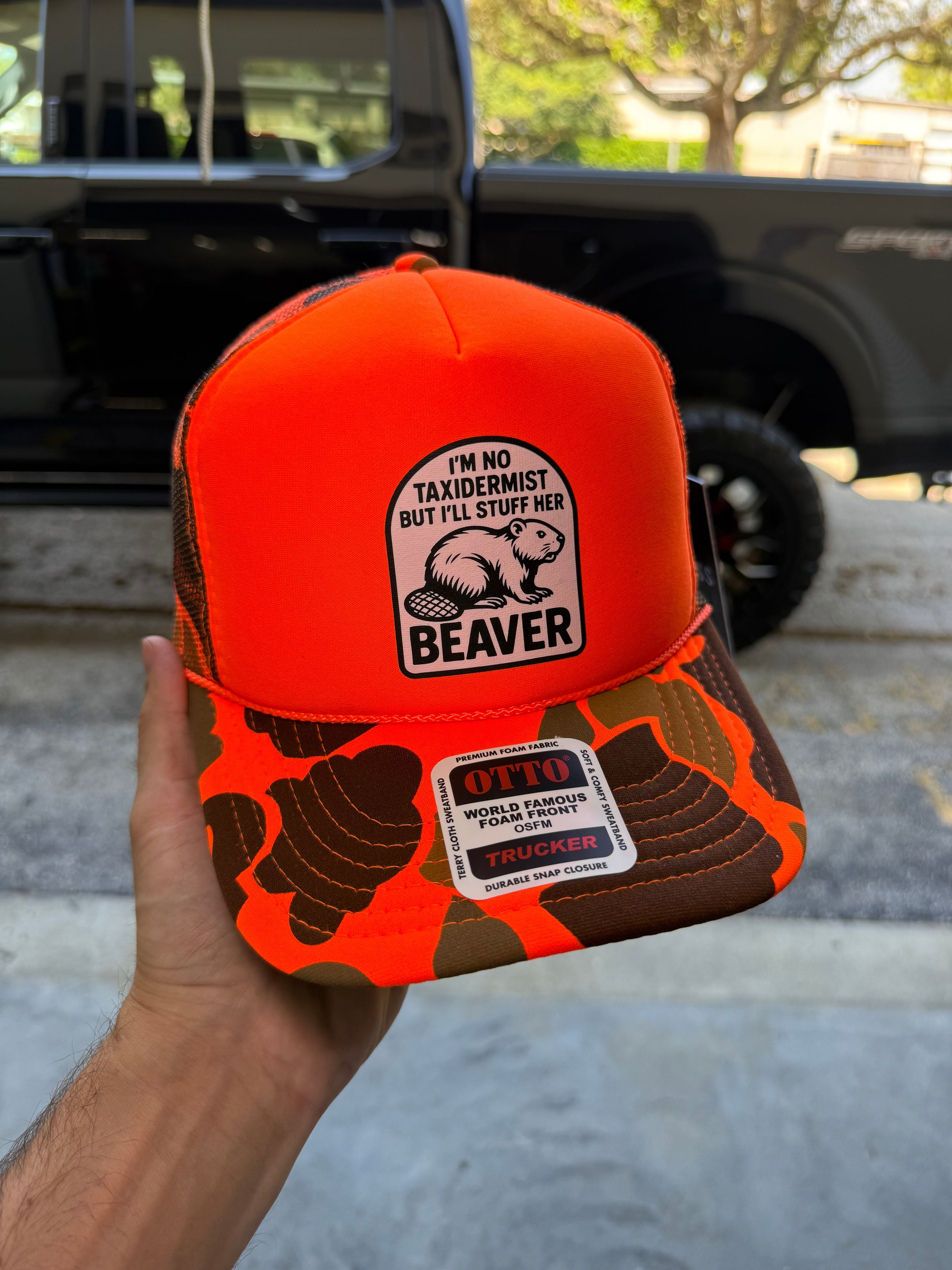 I'm No Taxidermist But I'll Stuff Her Beaver Trucker Hat