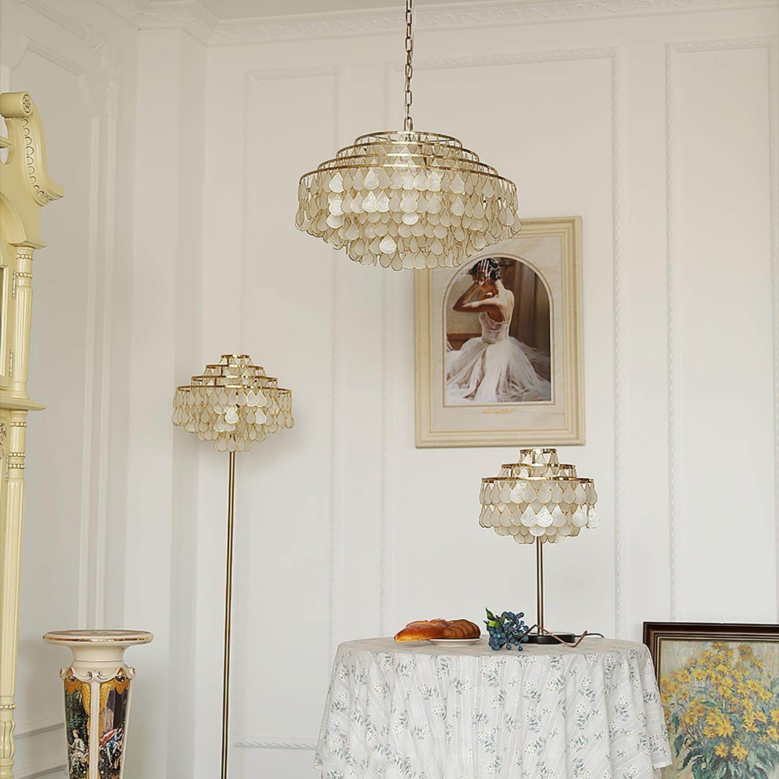 Teardrops Shell Chandelier