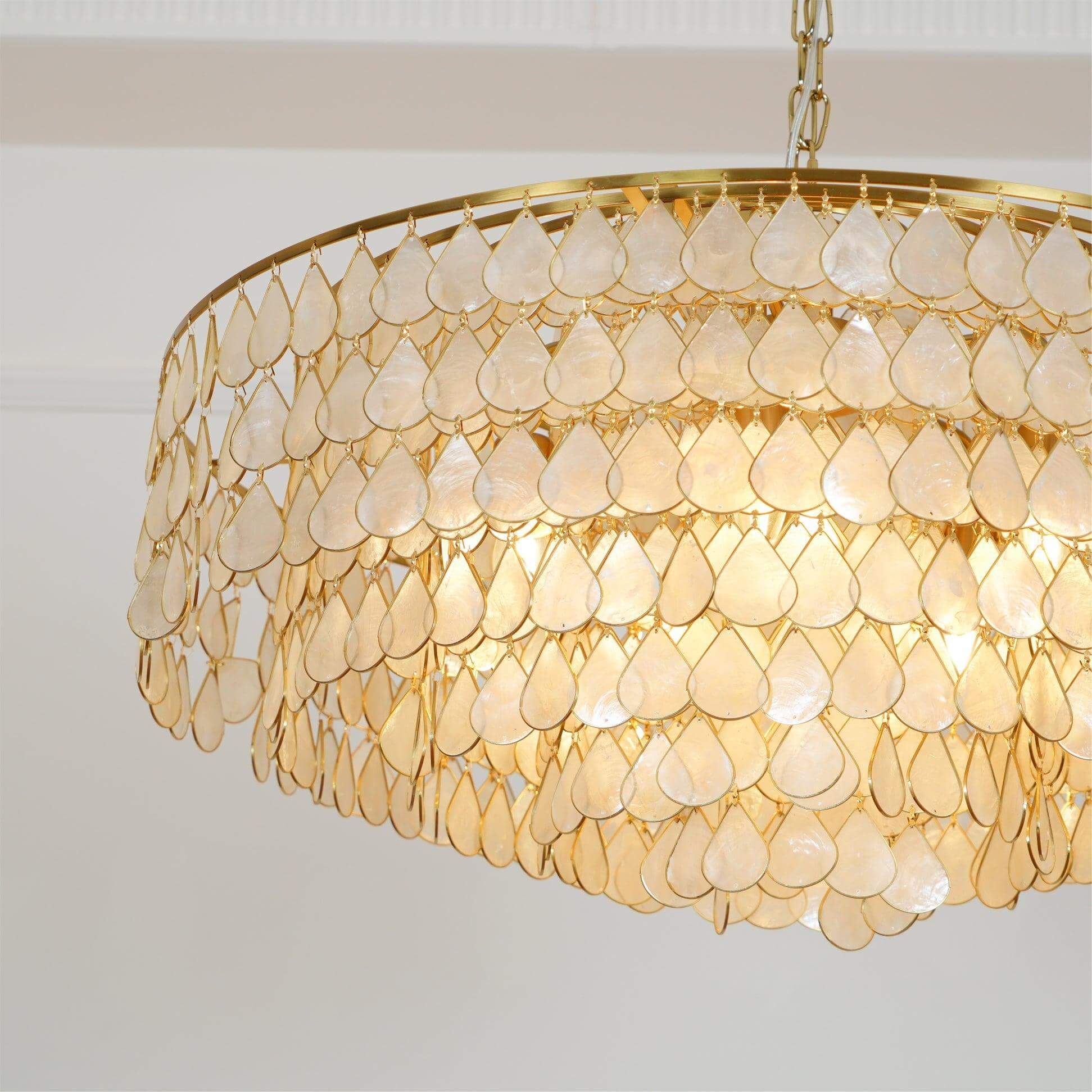 Teardrops Shell Chandelier