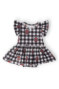 Texas Tech Plaid Raider Red Flutter Twirl Bodysuit