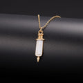 Heart Nurse Cap Doctor Necklaces Medical Equipment Stethoscope Syringe Pendant Hospital Style Jewelry
