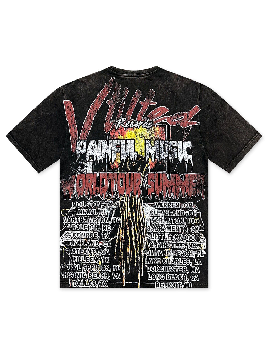 Vtilted Record Tee - Black Wash