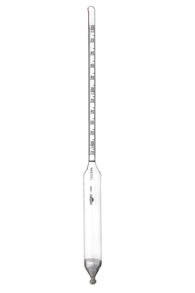 Heathrow Scientific 6613-L Alcohol Hydrometer, Proof Scale, IRS Specification, Size L, 1/pk
