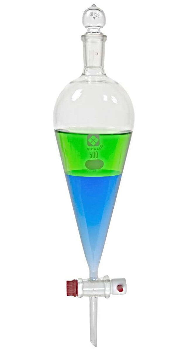 Heathrow Scientific 1426T-300 SIBATA Glass Separatory Funnel, 300 mL, 1/pk