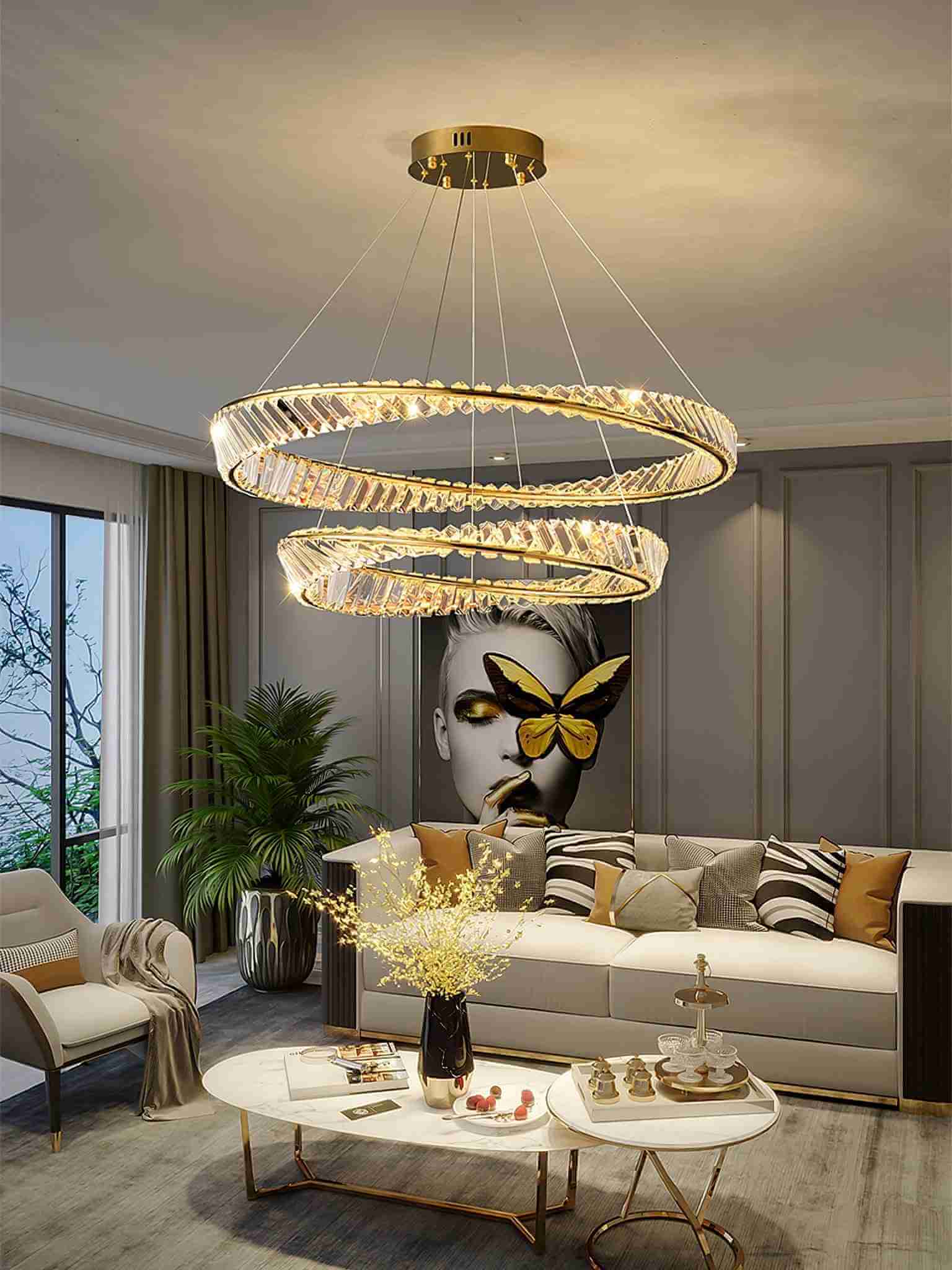 Wave Crystal Chandelier