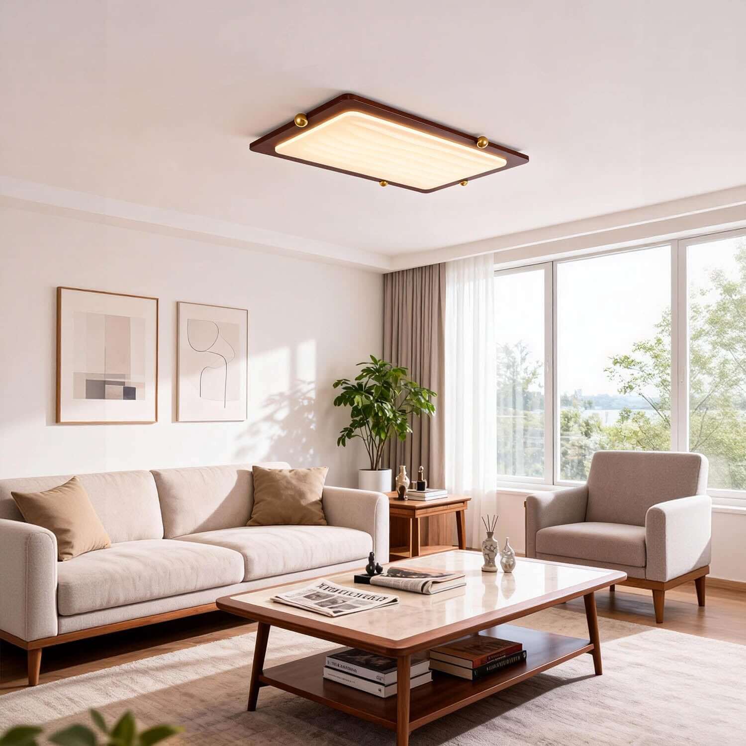 Wevre Rectangle Ceiling Light