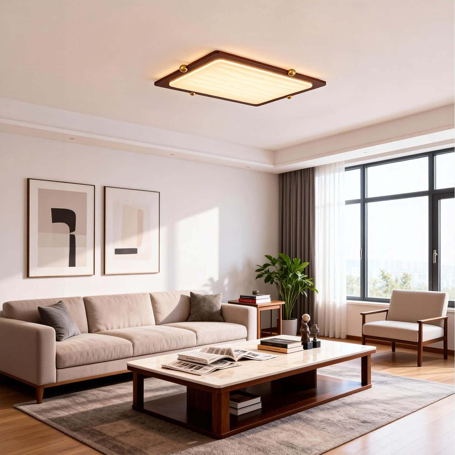 Wevre Rectangle Ceiling Light