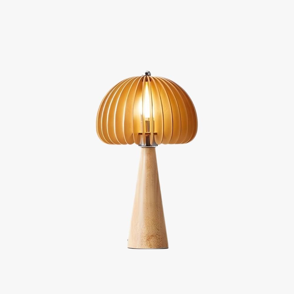 Wooden Pumpkin Table Lamp