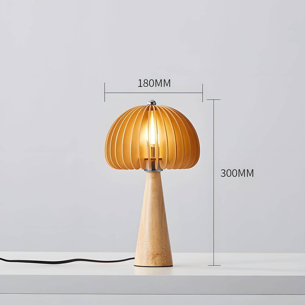 Wooden Pumpkin Table Lamp