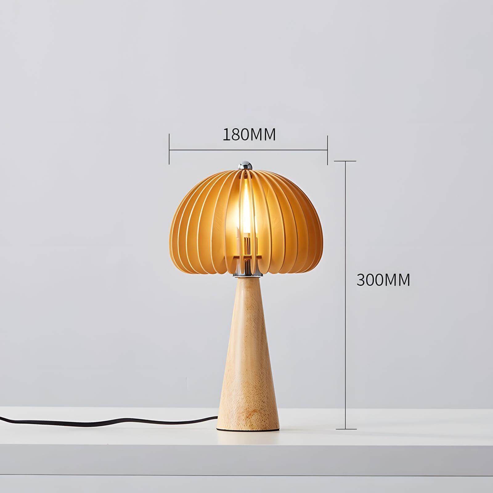 Wooden Pumpkin Table Lamp