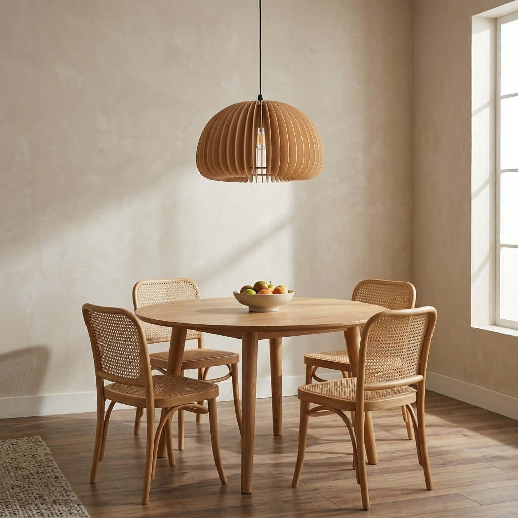 Wooden Pumpkin Pendant Lamp