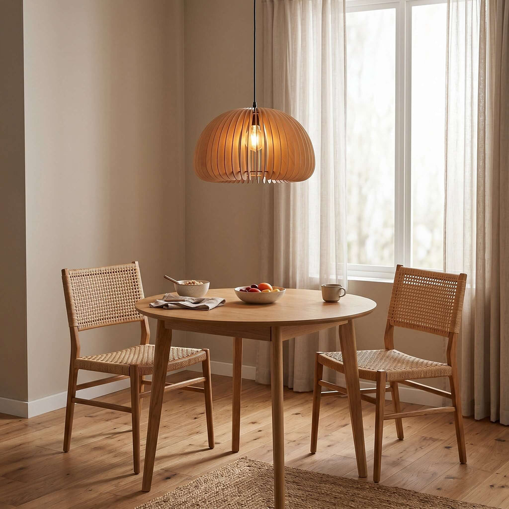 Wooden Pumpkin Pendant Lamp