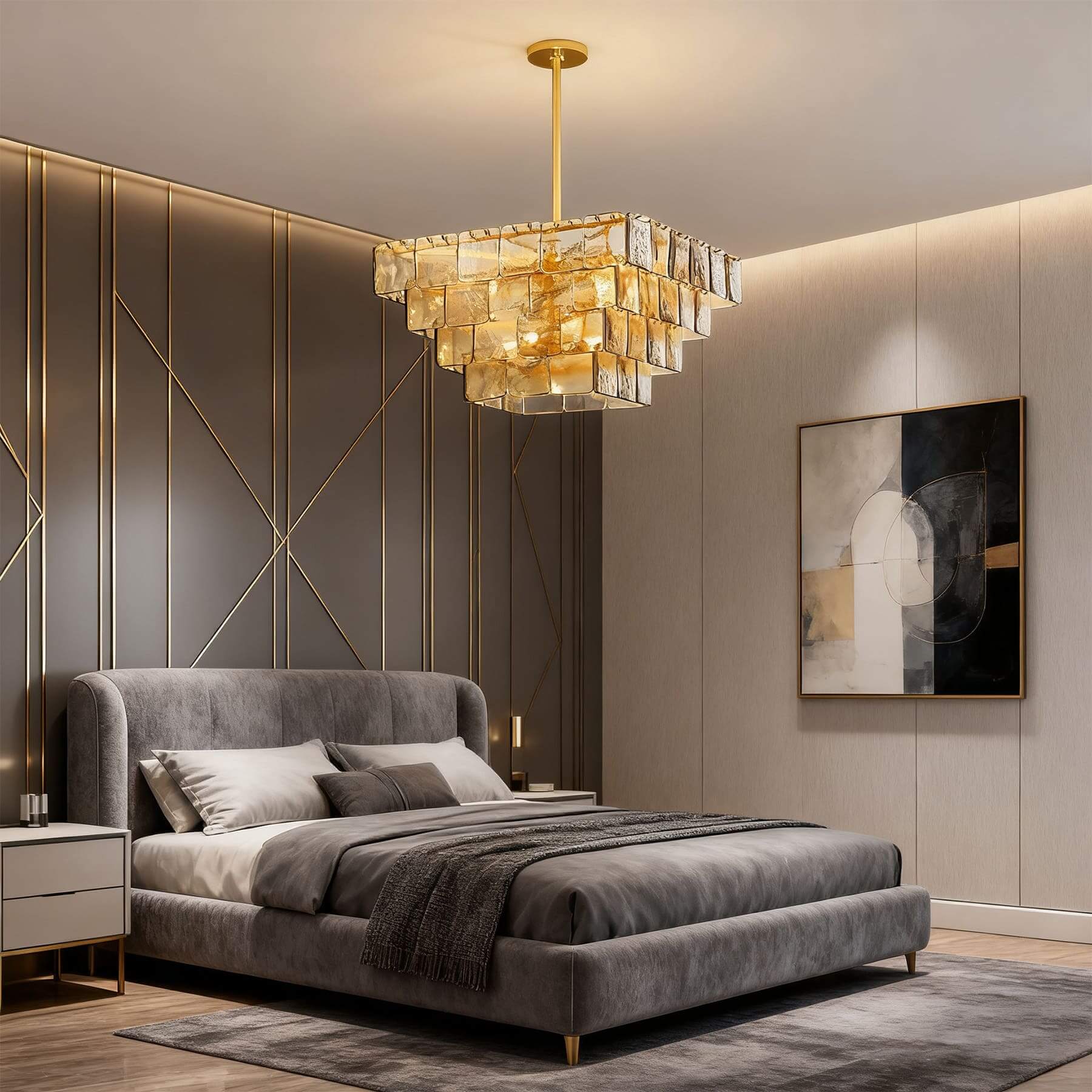 Zorvexa Glass Chandelier