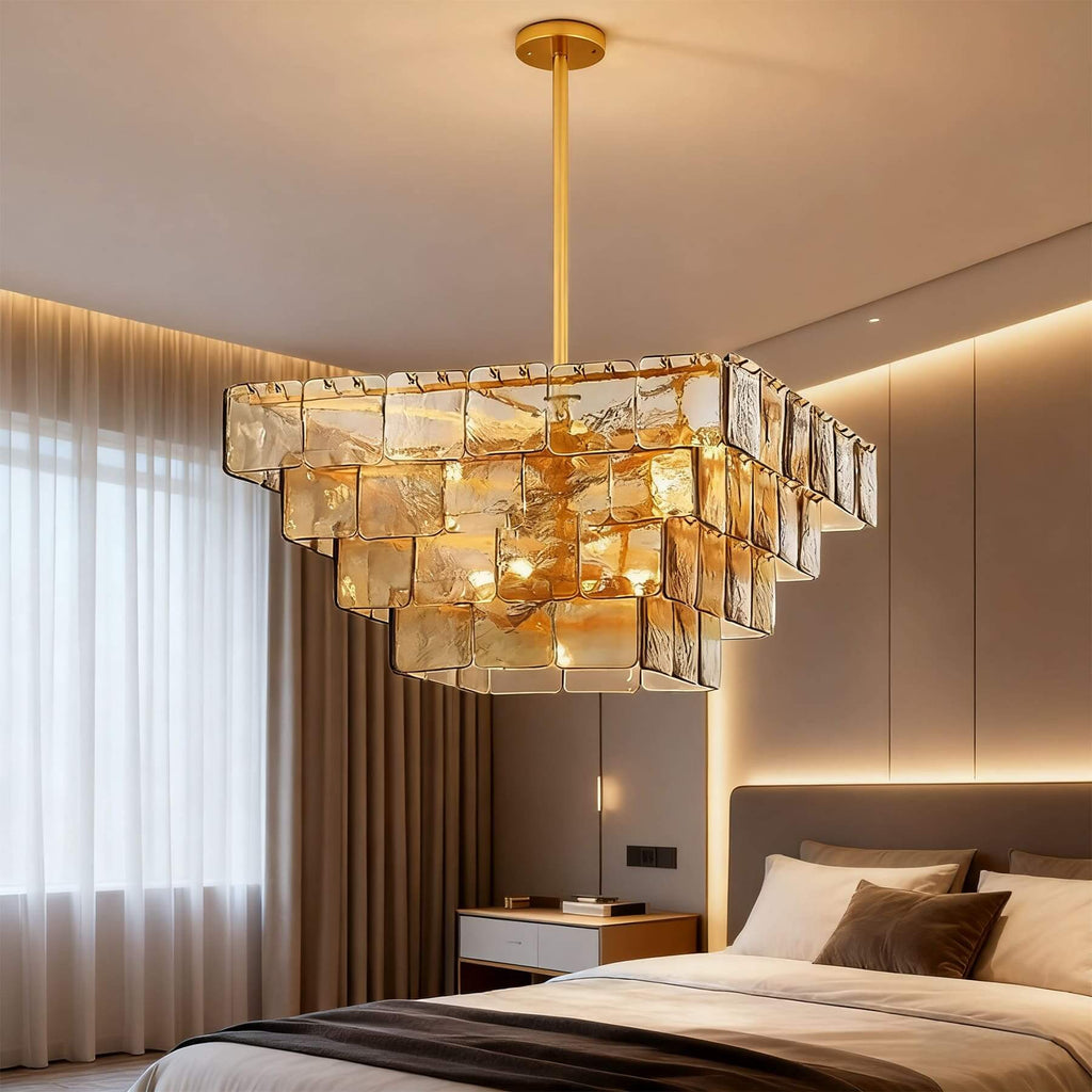 Zorvexa Glass Chandelier
