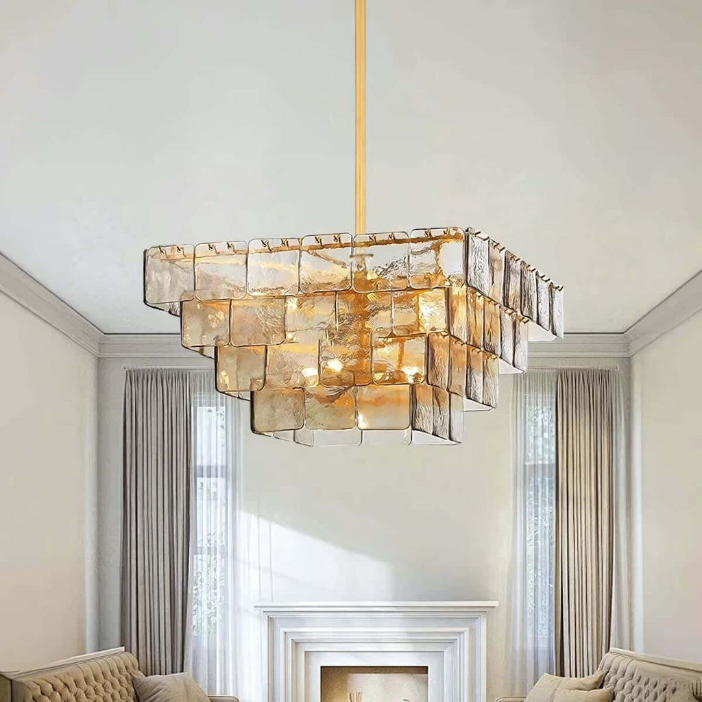 Zorvexa Glass Chandelier
