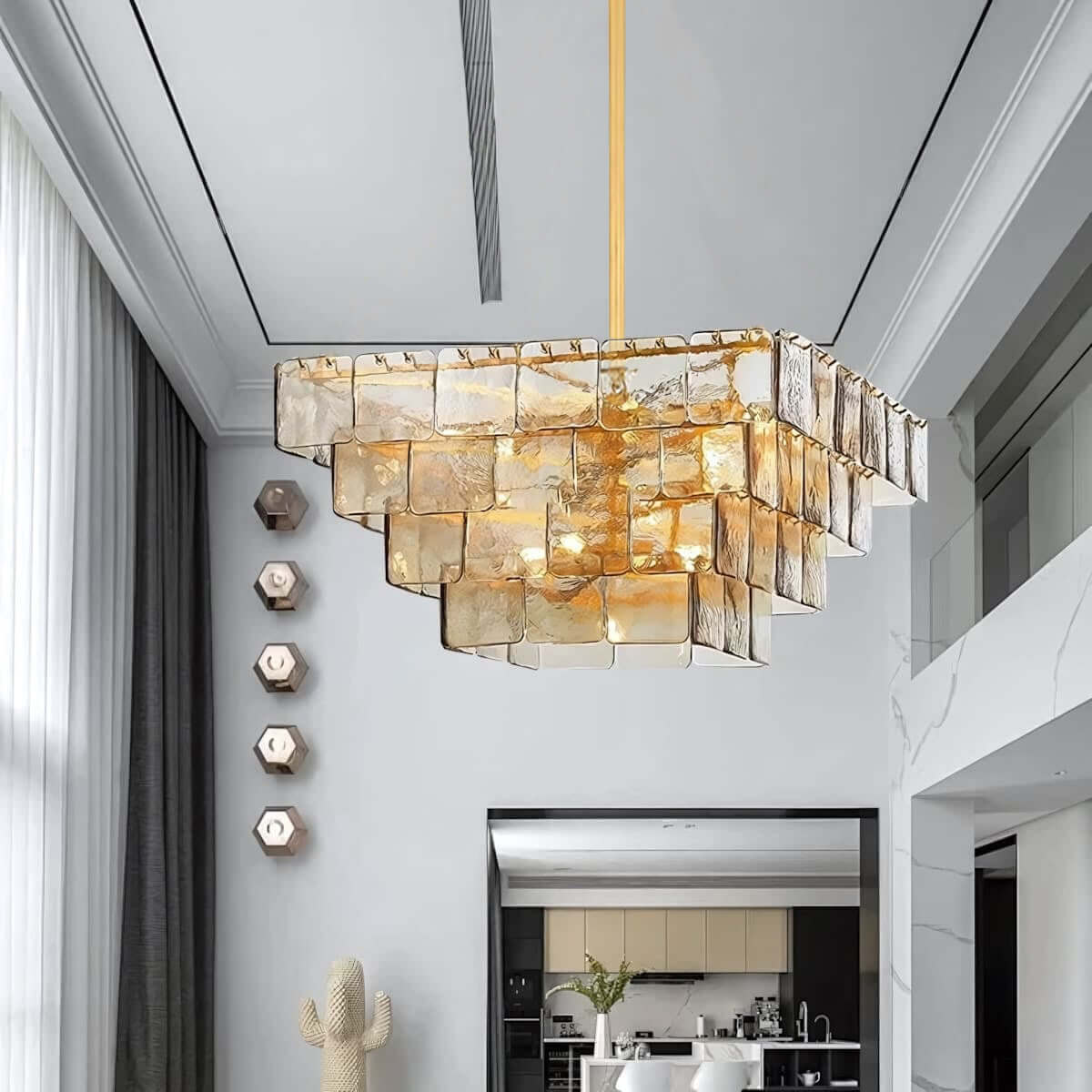 Zorvexa Glass Chandelier