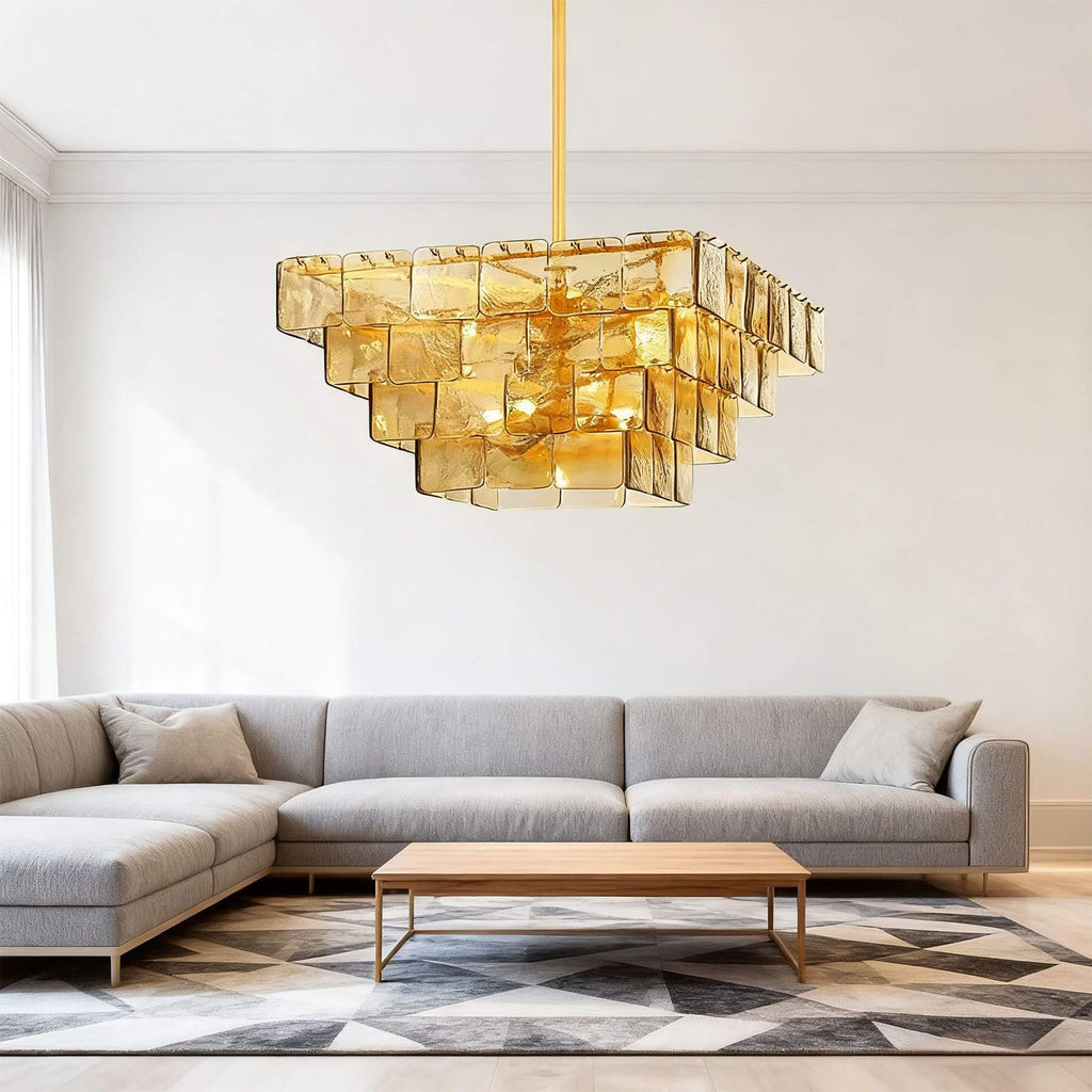 Zorvexa Glass Chandelier
