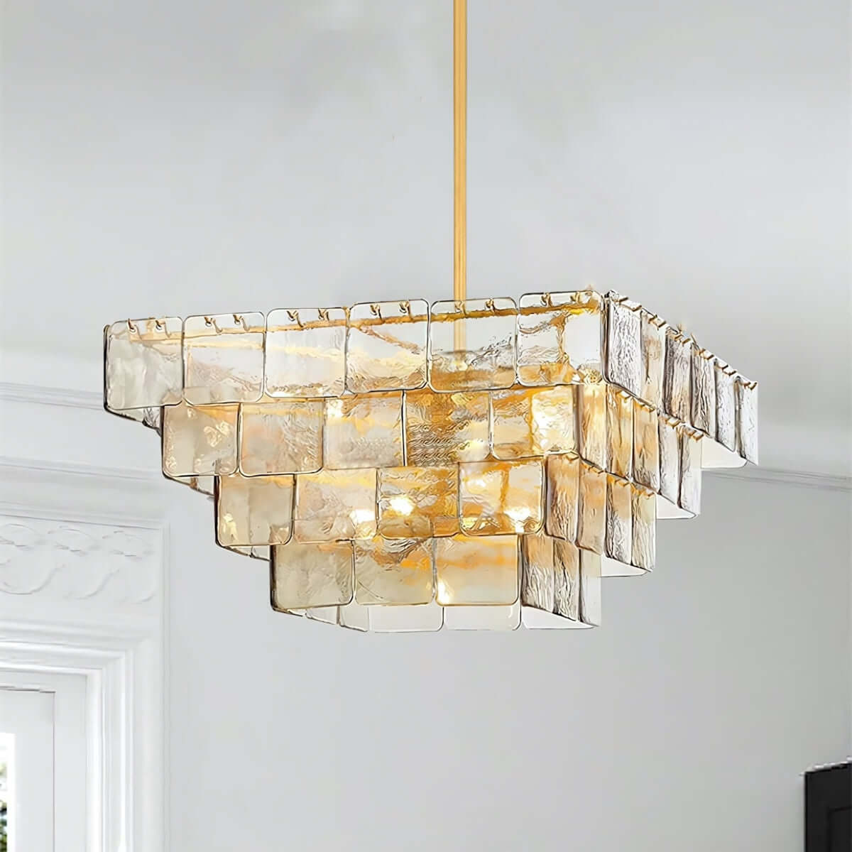 Zorvexa Glass Chandelier