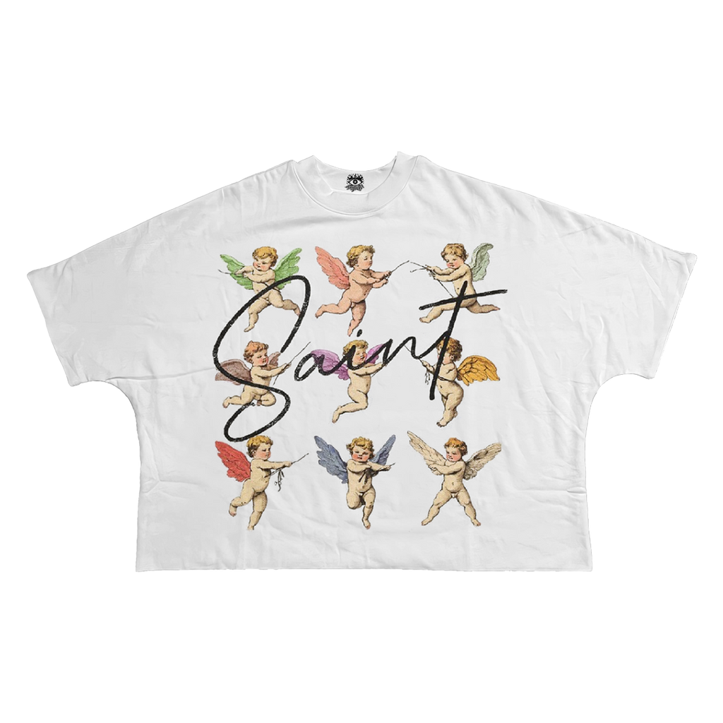 Cherubs Streetwear Cropped Boxy Tee Cotton True To Size 280 GSM Relaxed Fit Streetwear Essential