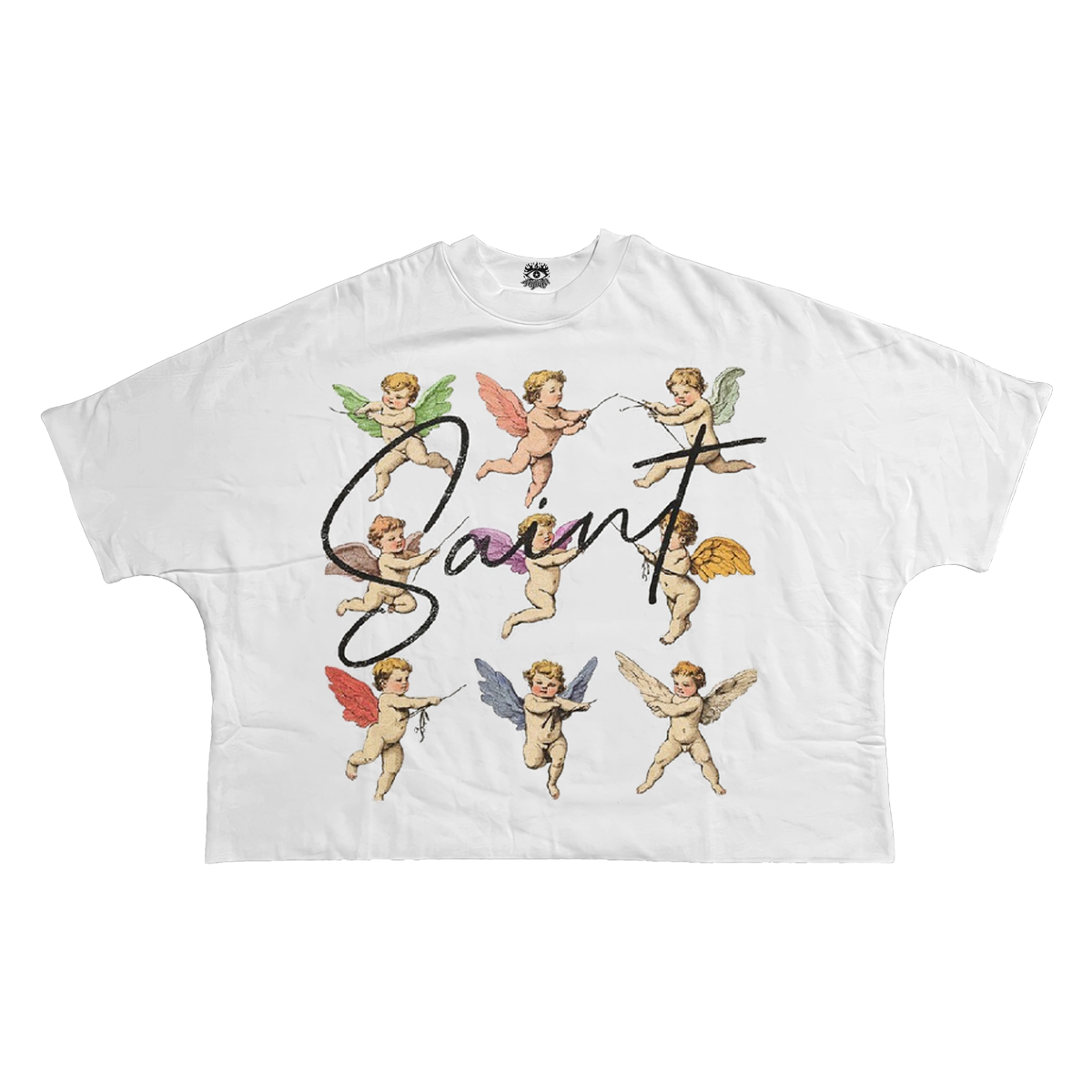 Cherubs Streetwear Cropped Boxy Tee Cotton True To Size 280 GSM Relaxed Fit Streetwear Essential