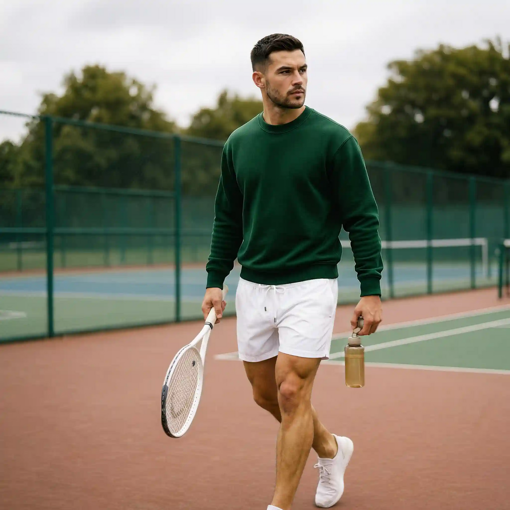 Men’s Premium Compression-Lined Hybrid Shorts – Arctic White