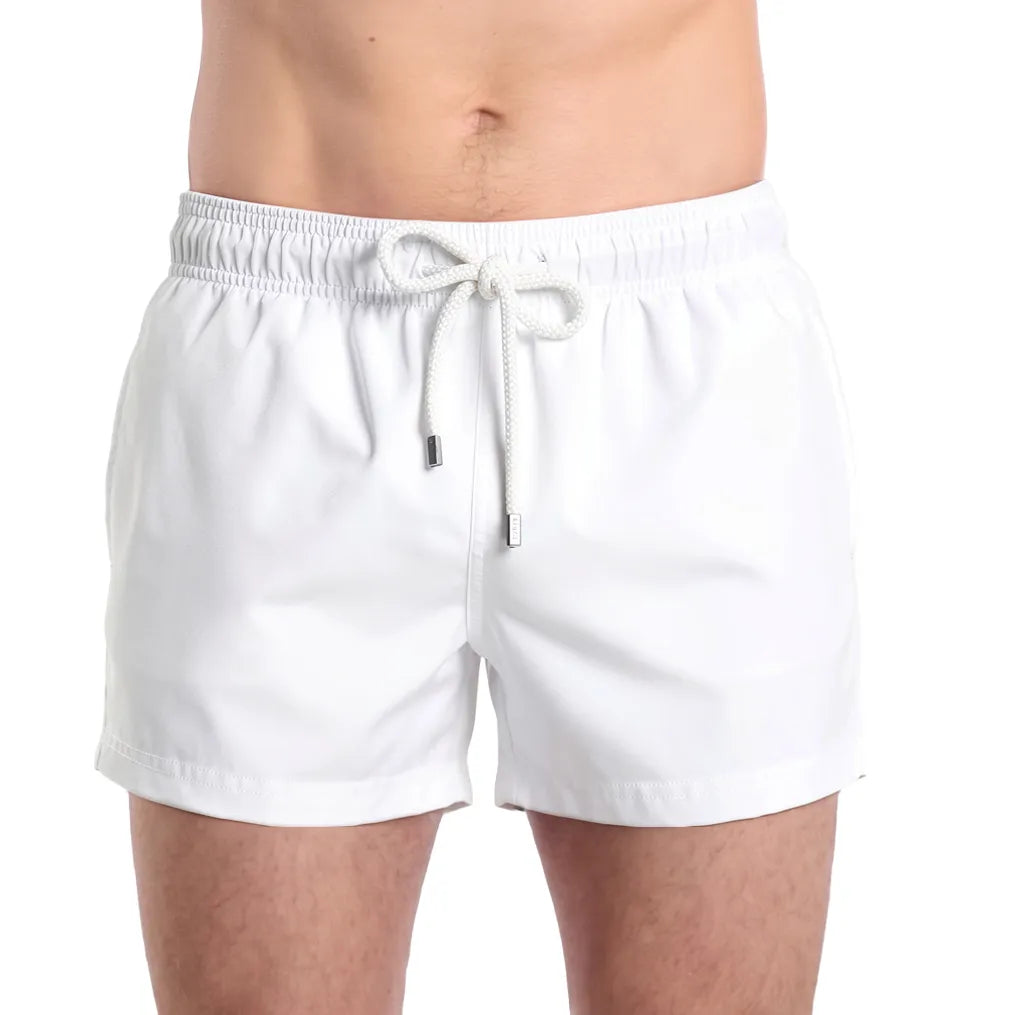 Men’s Premium Compression-Lined Hybrid Shorts – Arctic White