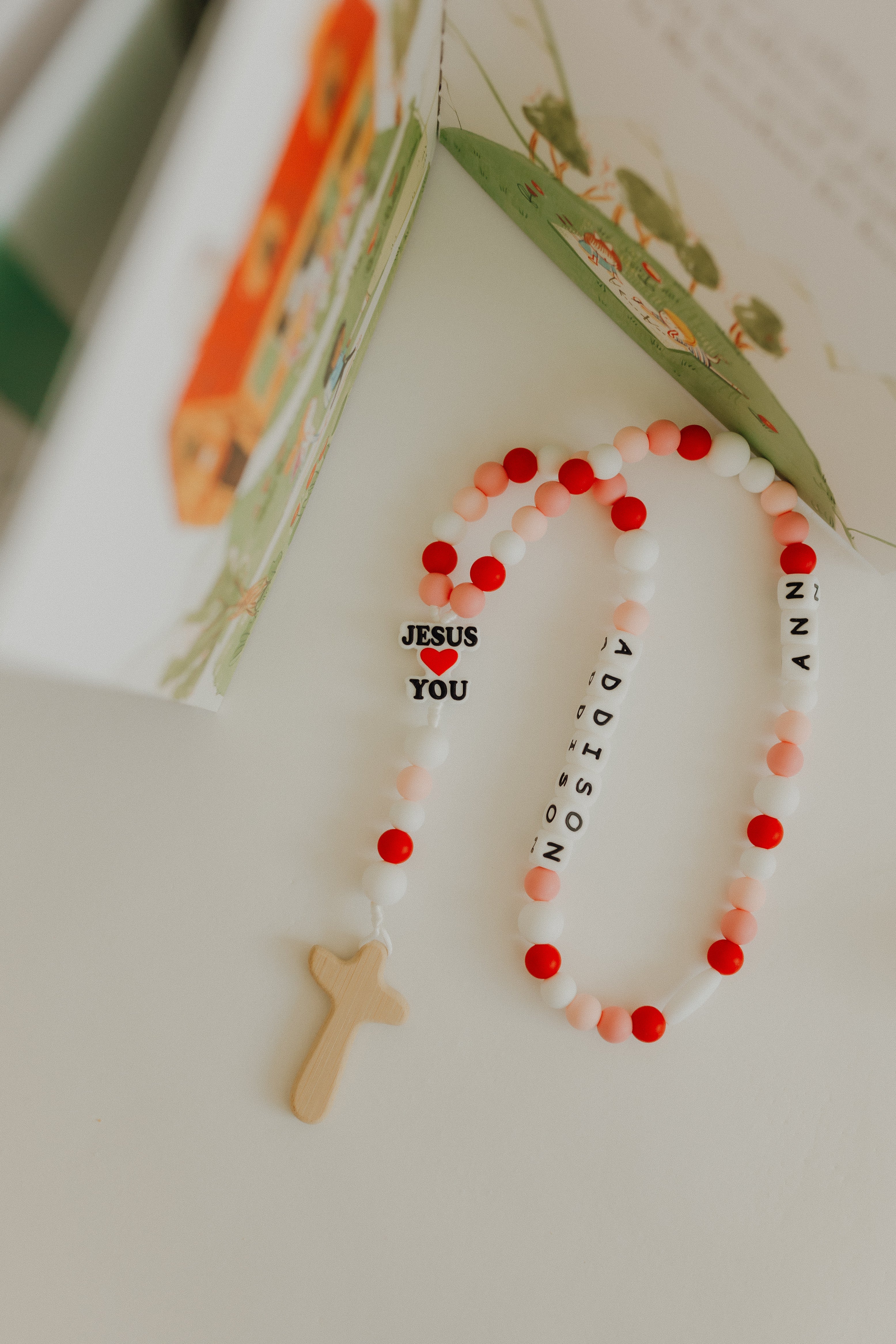 Jesus Loves You | Custom Baby Rosary