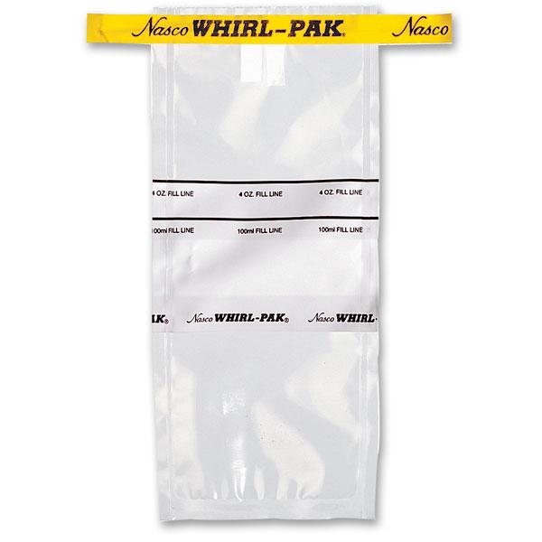 Whirl-Pak B01062 Write-On Bags - 4 oz. (118 ml) - Box of 500 - Yellow Tape