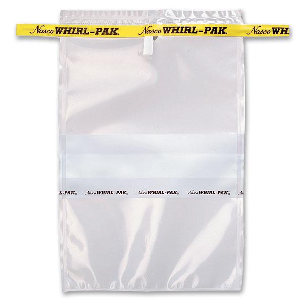 Whirl-Pak B01297 Write-On Bags - 24 oz. (710 ml) - Box of 500 - Yellow Tape