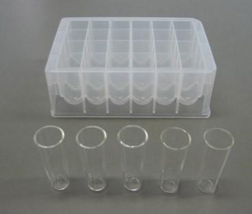 A&D Weighing SV-59 Sample Cup, 2ml, Glass x 5pcs, 2ml Sample Cup Stand x 1pc