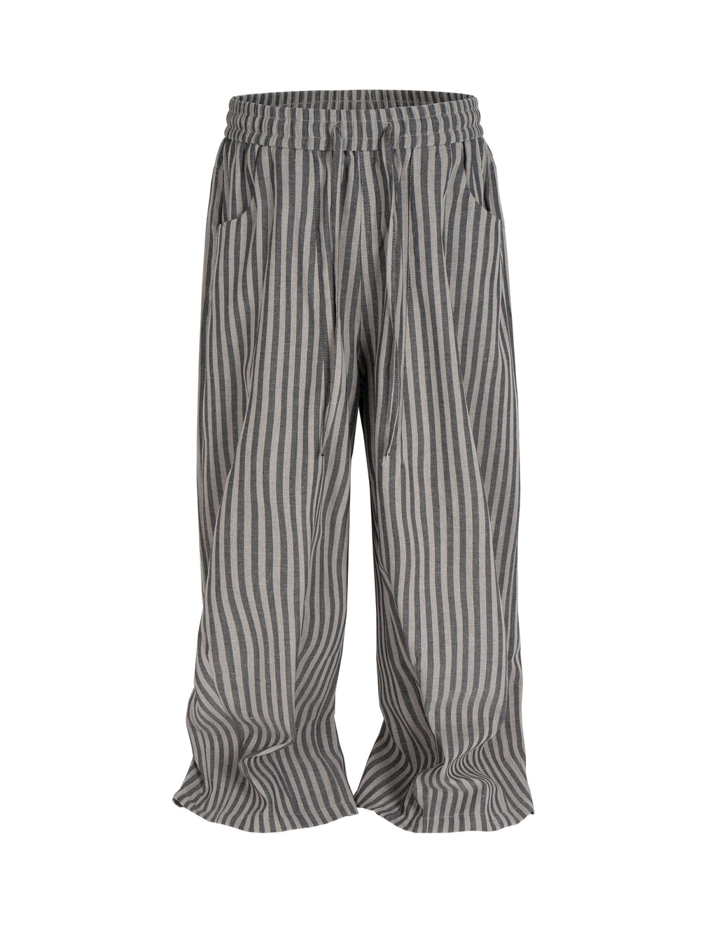 GREY STRIPED LOUNGE PANTS