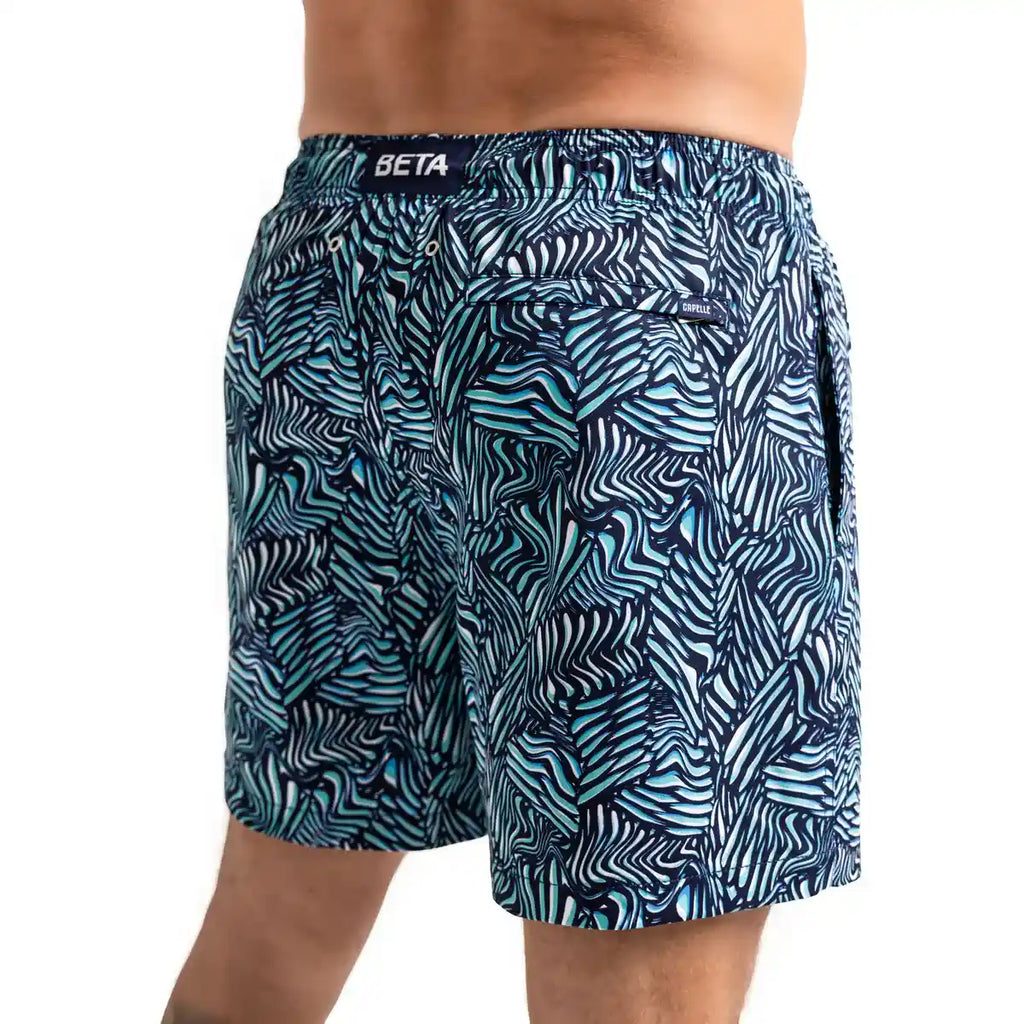 Men’s Premium Compression-Lined Hybrid Shorts – Beta Blue