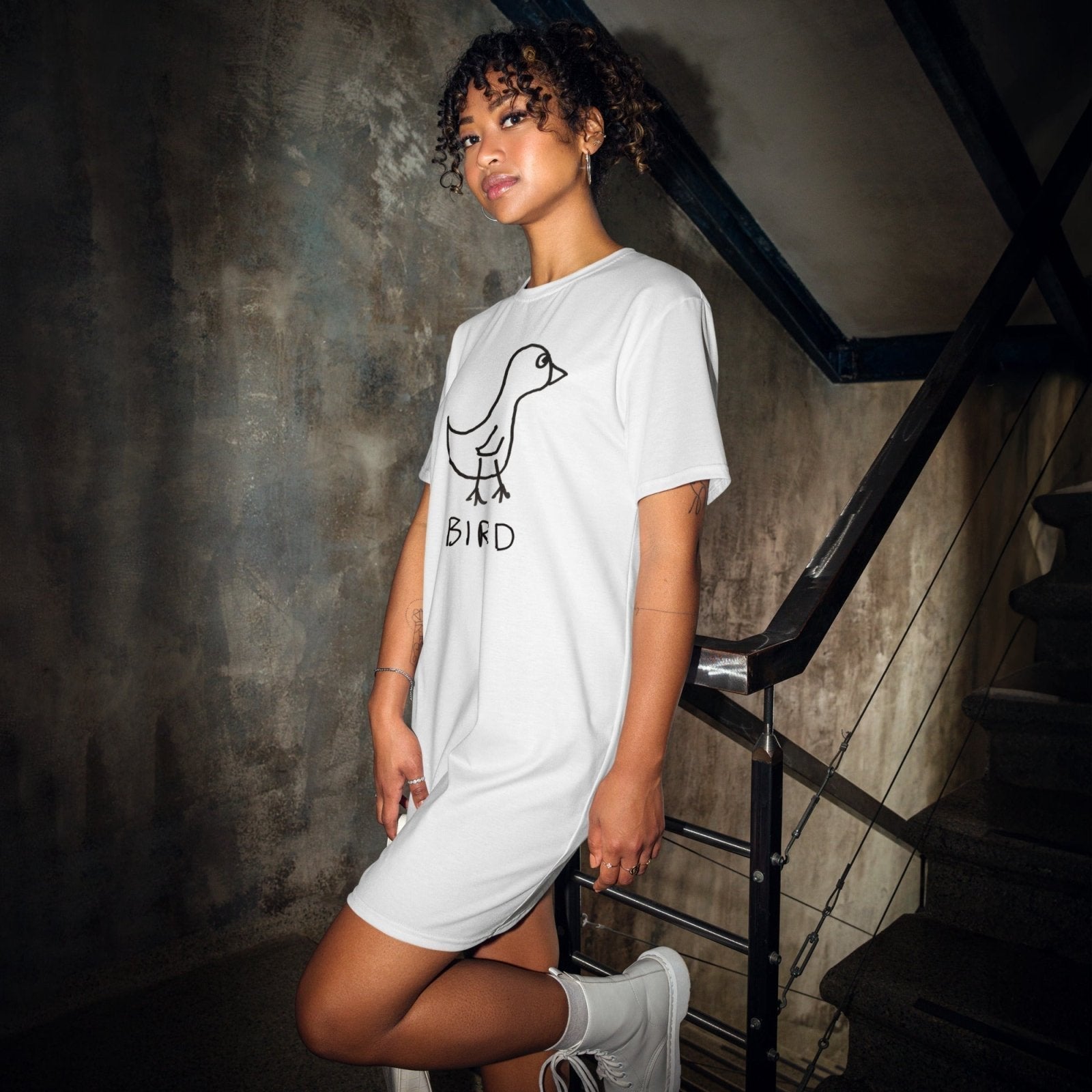 Bird T-shirt dress