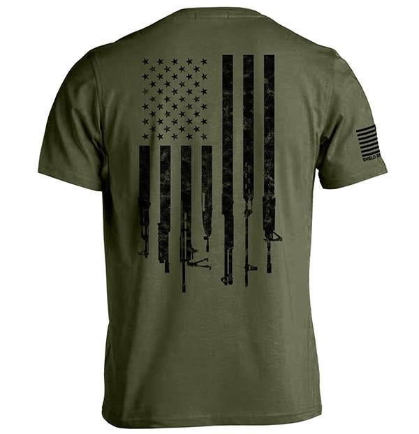 Firearm Flag Graphic Tee & Hoodie