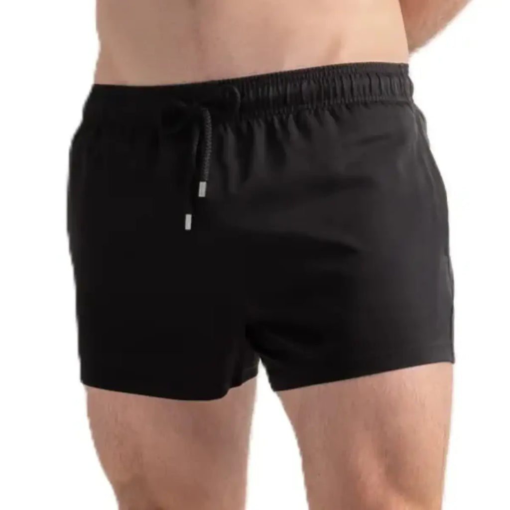 Men’s Premium Compression-Lined Hybrid Shorts – Black Onyx