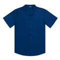 Men’s Short Sleeve Tailored Fit Button-Down Shirt – Blue Sapphire