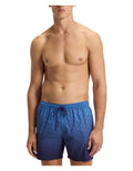 Boss Vale Monogram Print Shorts - Blue
