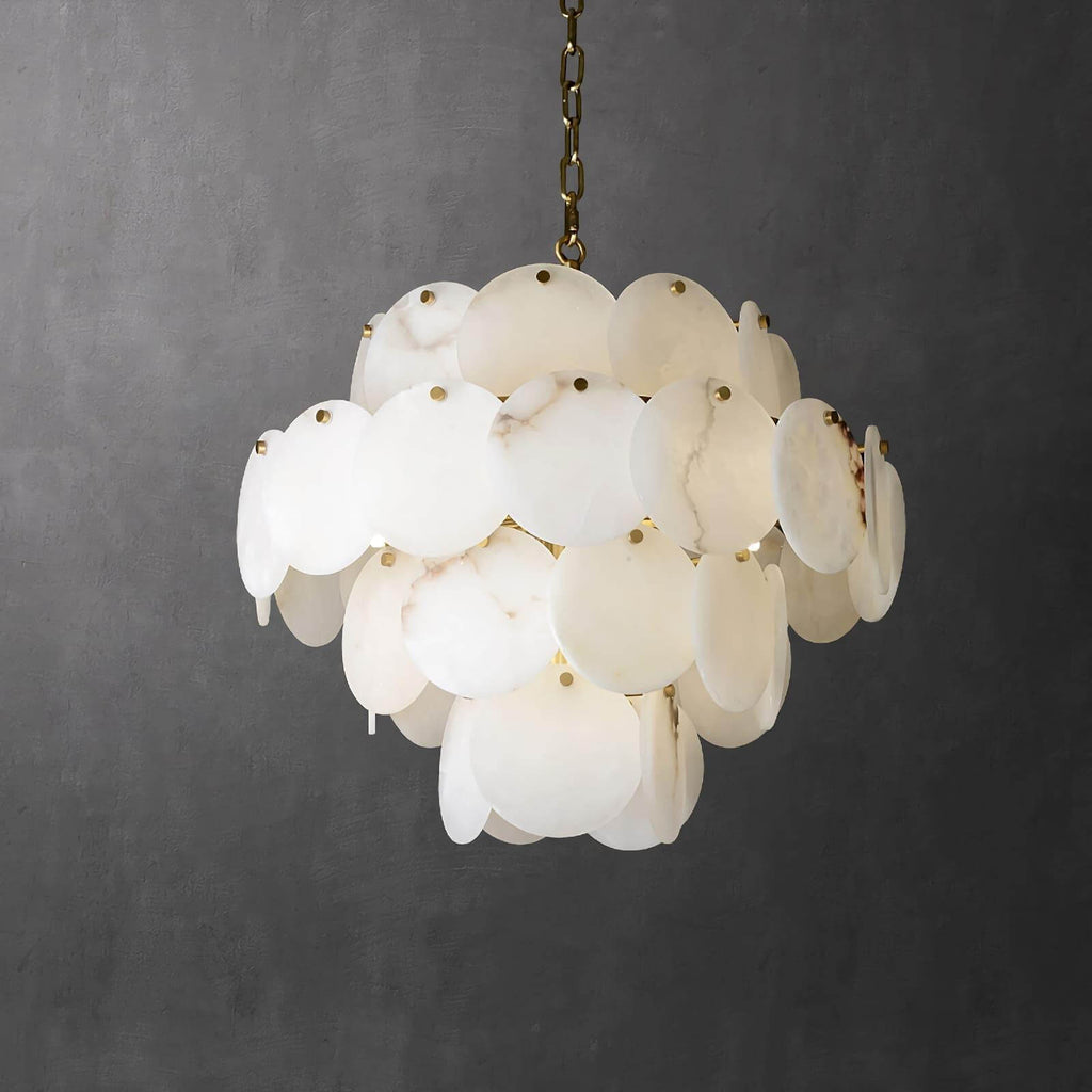 Marble Multi-Tiered Round Chandelier
